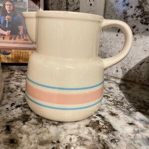 Vintage from the 1970s
McCoy pitcher, pink and blue stripes
